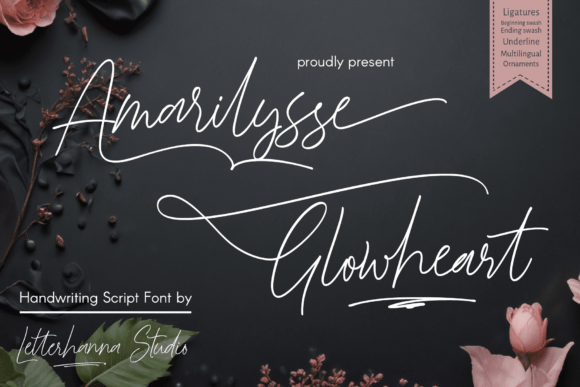 Amarilysse Glowheart: The Elegant Script Font for Modern Web Design