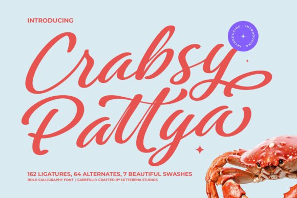 Crabsy Pattya: The Bold Script Font That Elevates Handmade Branding
