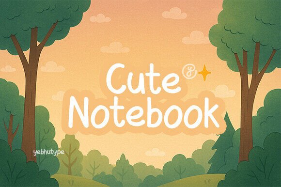 Cute Notebook: The Handwritten Typeface for Warm Brand Identities