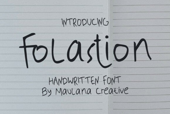 Folastion: A Playful Handwritten Typeface for Authentic Branding