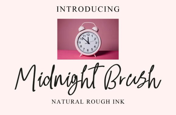 Midnight Brush: The Handwritten Typeface for Editorial Design
