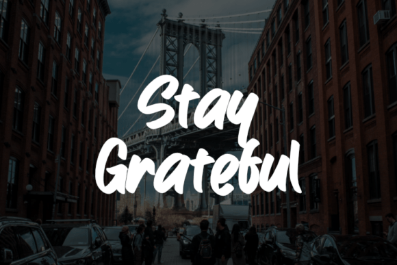 Stay Grateful: The Premium Script Amp Typeface for Modern Campaigns